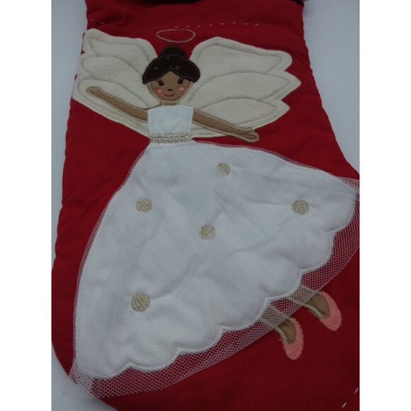 Pottery Barn Kids Isabella Angel African American Holiday Stocking Christmas - Picture 3 of 12